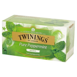 🔥ยอดนิยม!! ทไวนิงส์ เครื่องดื่มสมุนไพรเป็ปเปอร์มินต์ 2กรัม x 25 ซอง Twinings Pure Peppermint Herbal Infusion 2g x 25pcs