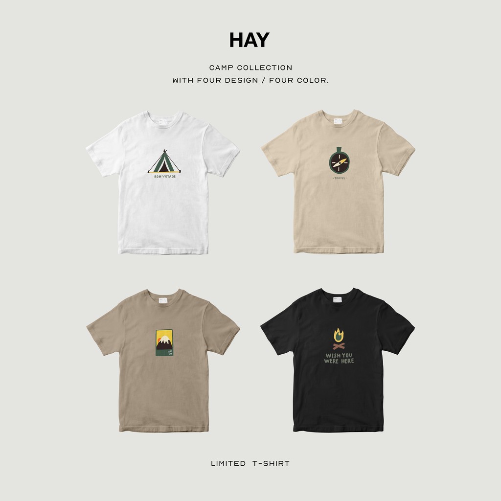 HAY / camping เสื้อยืด