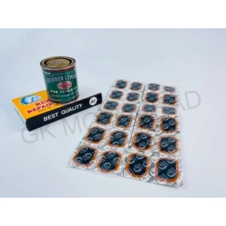 แผ่นปะยาง AY 2 แผง (24แผ่น) + กาว 3K 1 กระป๋อง ถูกที่สุด !!!