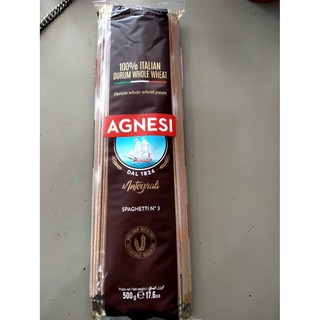 Agnesi Whole Wheat Spaghetti 500g ราคาพิเศษ