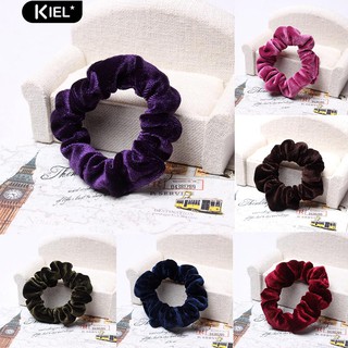 ‴ผ้ากำมะหยี่ผมยืดผม Scrunchie แหวนวงหญิงสาวผมหางม้า