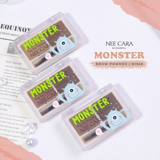 คิ้วฝุ่น พาเลทคิ้ว 2 สี นีคารา มอนส์เตอร์ บราว พาวเดอร์ NEE CARA MONSTER BROW POWDER #N1968