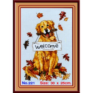 ไอแอมครอสติช iamcrossstitch DIY งานฝีมือชุดปักครอสติช รหัสสินค้า L-221 ขนาด 25x30 cm.