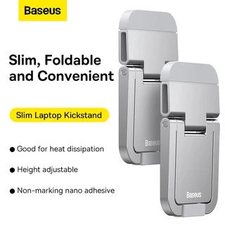Baseus ขาตั้งแล็ปท็อปแบบพกพา 2 ชิ้น โลหะผสมสังกะสี กันลื่น รับน้ำหนักได้ 10 กก. สำหรับโน้ตบุ๊ก 13–17.3 นิ้ว