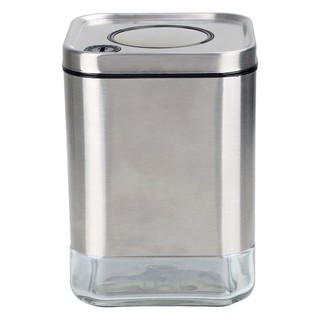 ขวดโหลแก้วเหลี่ยม ฝากด POP UP 0.9 ลิตร  GLASS CANISTER POP UP 0.9L