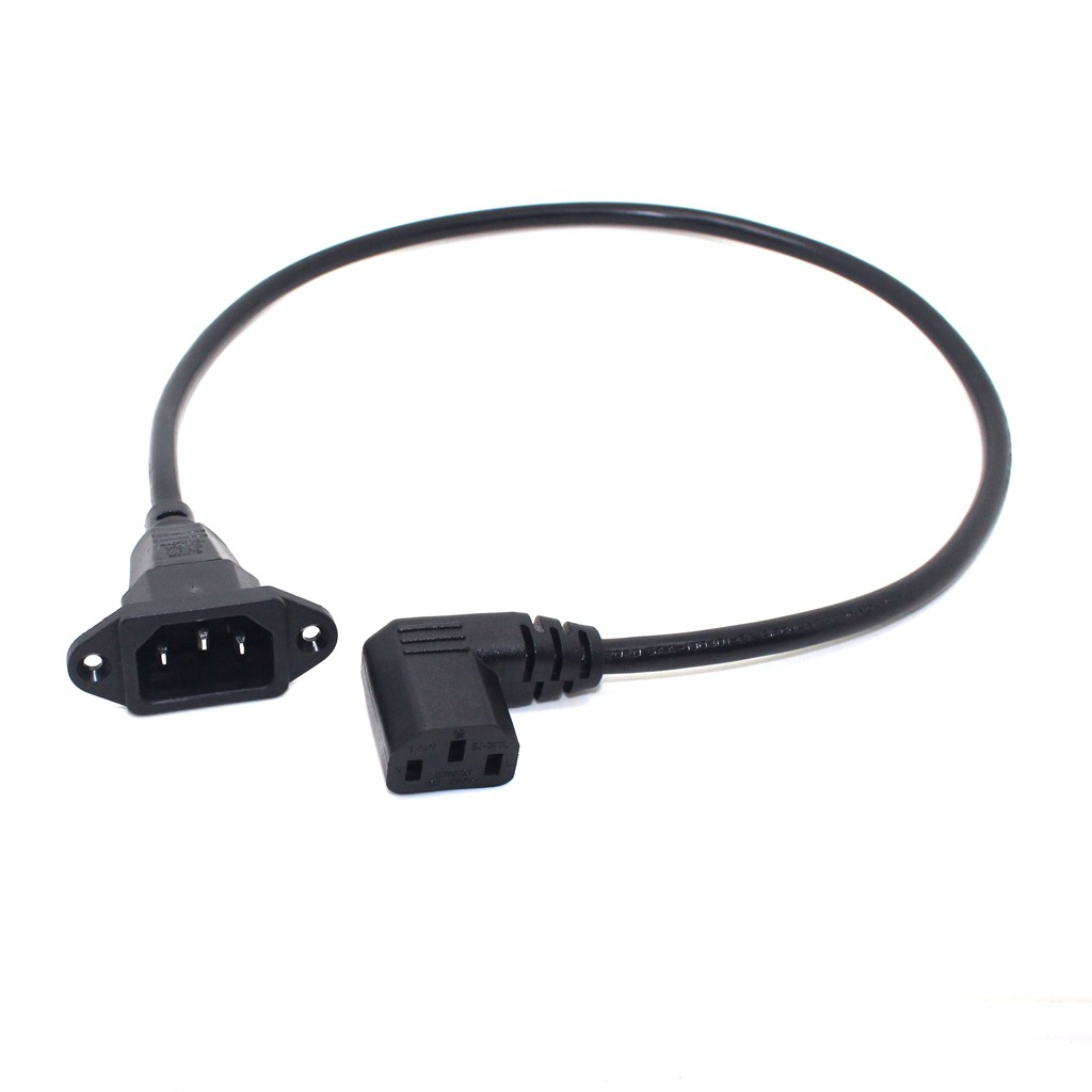 C14 สายเคเบิลต่อขยายพาวเวอร์ เป็น C13 มุมขวา ซ้าย ขวา IEC320 PDU UPS AC 10A 250V 25 ซม. 60 ซม. ราคา ถูกที่สุด ดีลบีเคเค แกลเลอรีภาพที่ 6