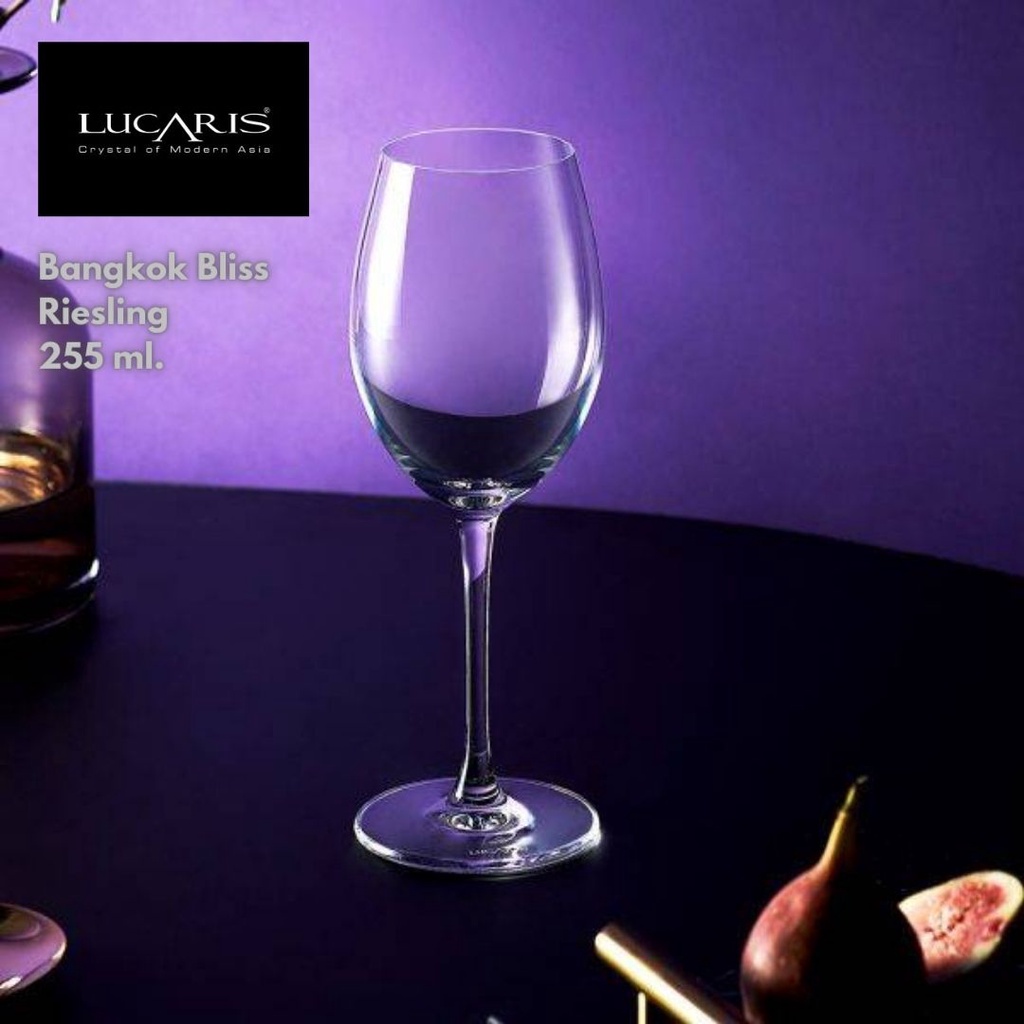 Lucaris bangkok bliss riesling 255 ml.-แก้วคริสตัลแท้ Lucaris รุ่น bangkok bliss riesling 255 มล. สำ