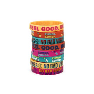 No Bad Vibes Rubber Bracelets 8 PK (กำไลยางออกกำลังกายซุทบ้า)