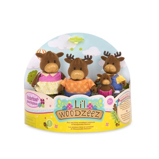 LIL WOODZEEZ MOOSE FAMILY - เซ็ตตุ๊กตาครอบครัวกวางมูส