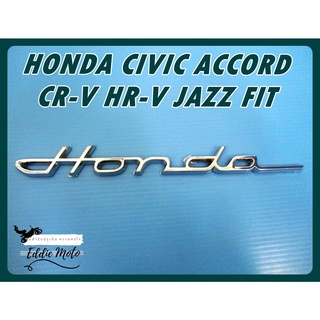 LOGO BADGE EMBLEM "CHROME" with for HONDA CIVIC ACCORD CR-V HR-V JAZZ FIT (1 PC) // โลโก้ ตัวอักษร ติดรถ สีเงิน