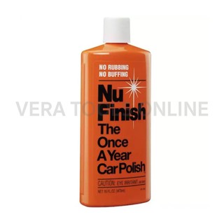 น้ำยาเคลือบเงาสีรถยนต์ สูตรน้ำ ขนาด 16oz Nu Finish  The Once A Year Car Polish (Liquid)