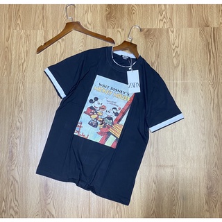 【สุดคุ้ม】 เสื้อยืดZA.RA มิ้กกี้เม้า รหัสสินค้าSP0166