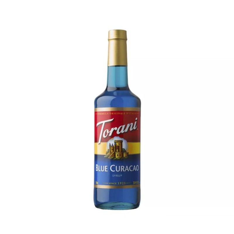 Work From Home PROMOTION ส่งฟรีน้ำเชื่อม ไซรัป Torani Syrup (Butterscotch, French vanilla, Strawberry, Blue caracua) 750ml Blue Curacuo เก็บเงินปลายทาง