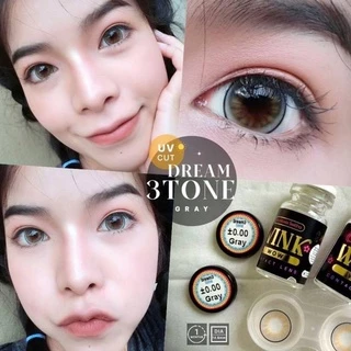 คอนแทคเลนส์ wink Dream 3tone เทา/ตาล ขนาดตาโต