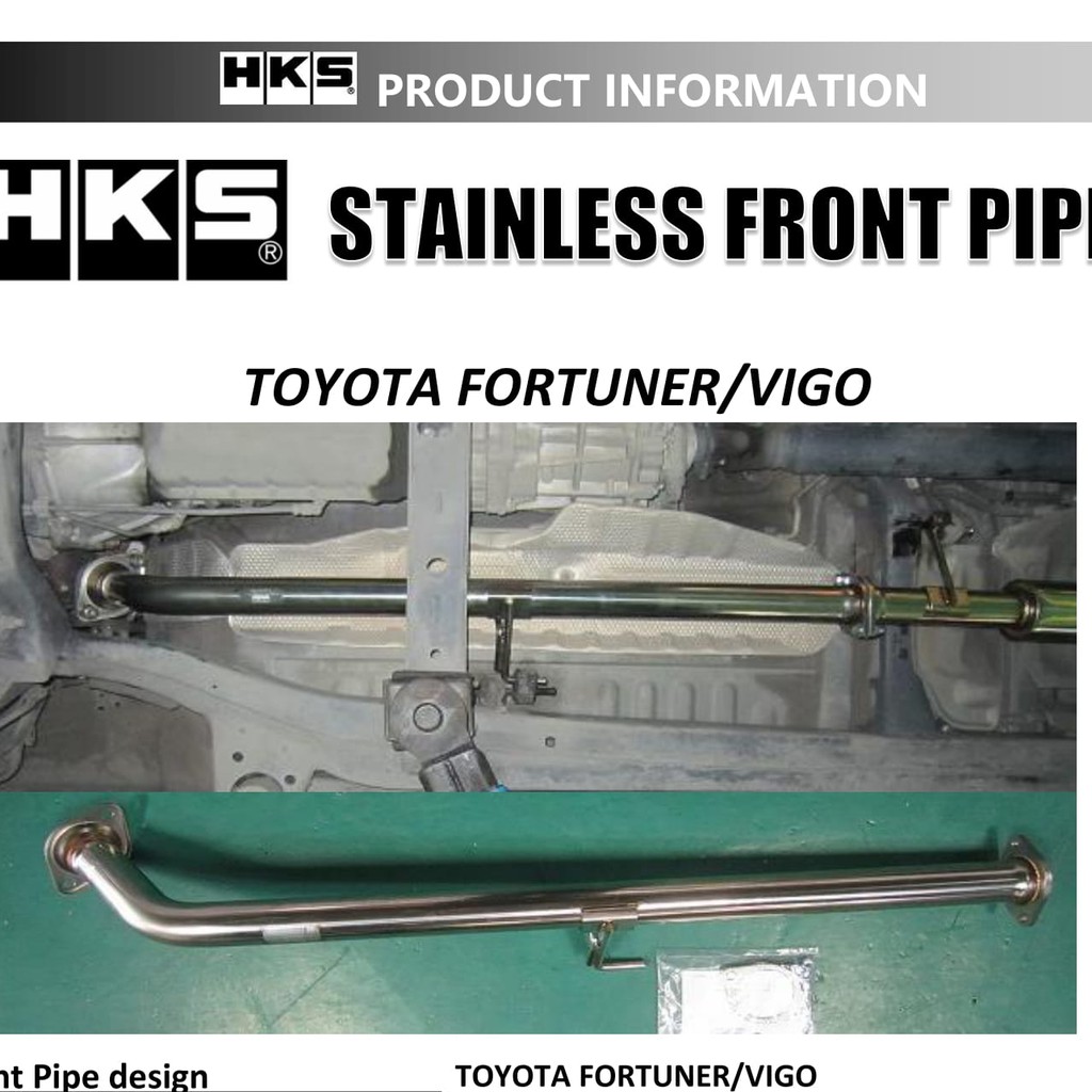 ท่อ HKS Toyota Vigo/Fortuner Front Pipe เครื่อง 1KD 2KD