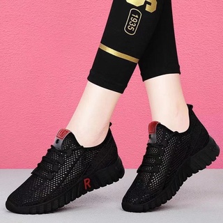 LHSunshine รองเท้าผ้าใบแบบใหม่แนวสตรีท👟พร้อมคุณสมบัตินุ่มสบายเท้า💫ระบายได้ดี พื้นกันลื่น✨รองเท้าผ้าใบดีเทลเป็นตาข่าย😉
