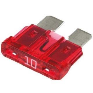 (10 ตัว) OSWA auto ฟิวส์เสียบ 10 แอมป์ 10 amp fuse สีแดง