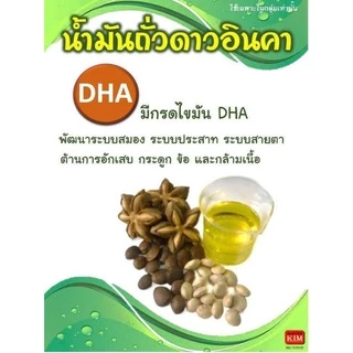 น้ำมันถั่ว​ ดาวอินคาออย์ (สกัดเย็น)​ ขนาด​ 40 ml.​ แบบหยด(ซื้อ 3 ขวดขึ้นไปมีราคาส่ง)