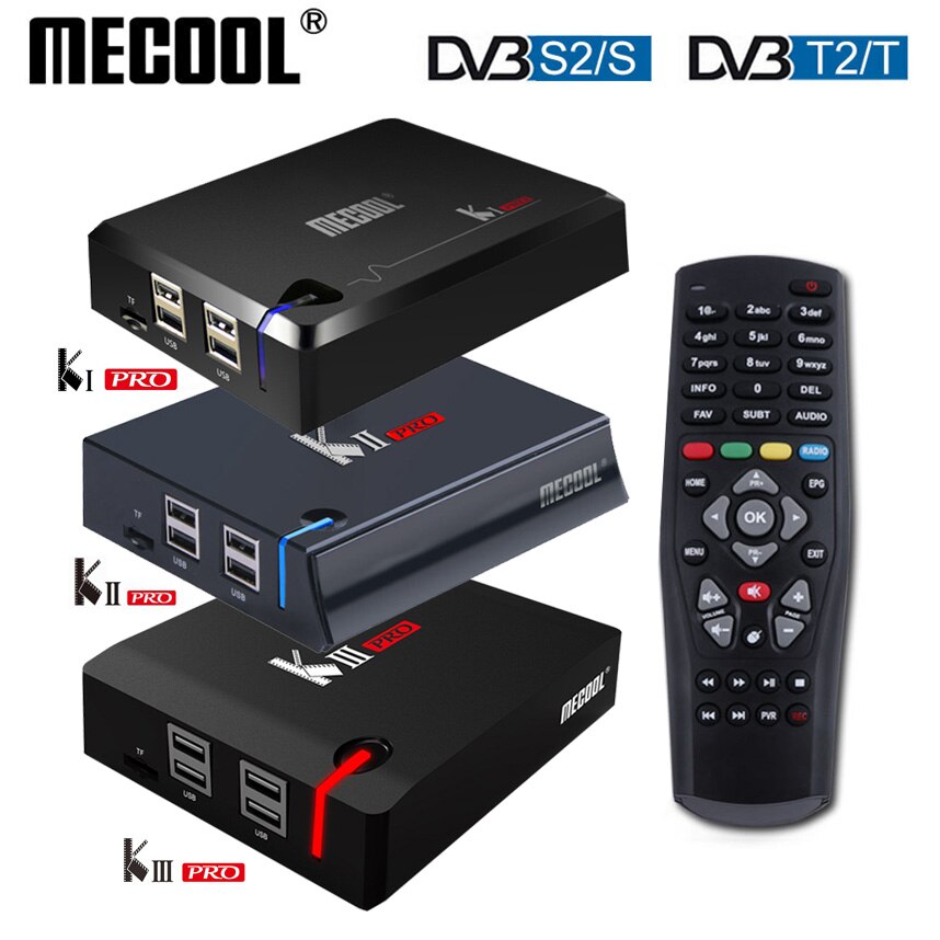 MECOOL KI Pro KII KIII Pro DVB T2 + S2 Androidกล่องทีวี 3G 16G Amlogic ...