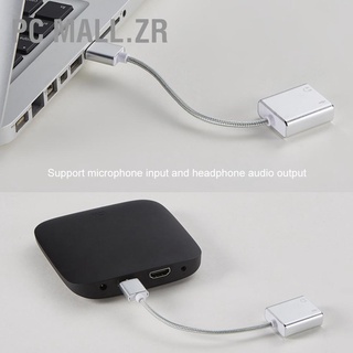 PC Mall.zr Aluminum Alloy Type C External Stereo Sound Card Audio Adapter 3.5mm EZ1247