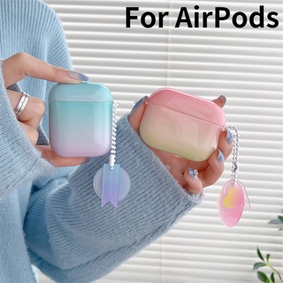 เคสหูฟัง แบบนิ่ม ไล่โทนสี กันกระแทก สําหรับ Airpods 3 1 2 Pro