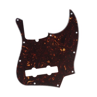 Musiclily Pro ปิ๊กการ์ดเบสร่วมสมัย 5 สาย 10 รู สําหรับ Fender American Jazz Bass 4Ply Tortoise Shell