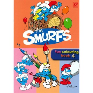 สมุดระบายสี แบบฝึกหัดเด็ก The Smurfs Fun Colouring Book 4