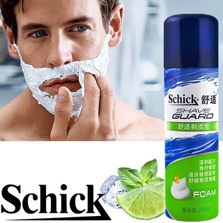 Schick Shave Guard Lime Sensitive Shaving Foam 220ml มูสโฟมโกนหนวดกลิ่นไลม์สูตรอ่อนโยนกับผิว