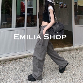 EMILIA SHOP กางเกงขายาว กางเกงเอวสูง กางเกงขายาวผู้หญิง 2022 ใหม่ ES220028