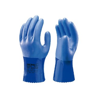 ถุงมือนิรภัย ไซส์ L สีน้ำเงิน โชวา 650 Safety gloves Size L Blue Showa 650