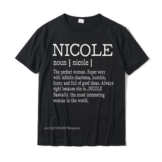 [COD]เสื้อยืด ผ้าฝ้าย พิมพ์ลาย Nicole - First Name Nicole แบบตลก สําหรับผู้ชาย และผู้หญิงS-5XL