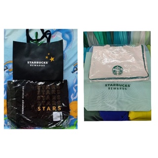 กระเป๋าผ้าแคนวาส starbucks Rewards gift tote bag ขนาด21x15.5x8.25นิ้ว