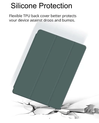 กรณี Huawei MatePad T10s 10.1" AGS3-L09/AGS3-W09 2022 Folding Stand Cover for Huawei T10 9.7" AGR-L09/W09 กรณีซิลิโคนที่ยืดหยุ่นนุ่ม TPU