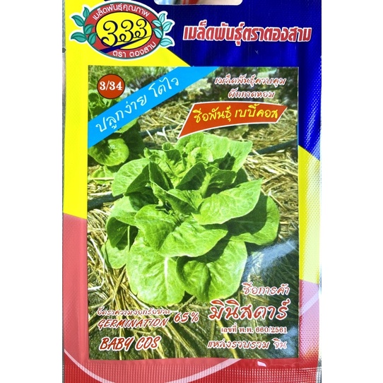 สลัด เบบี้คอส มินิคอส กรีนไดมอน (1 กรัม ประมาณ 500 เมล็ด)