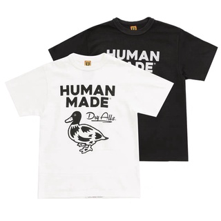 เสื้อยืดแขนสั้น ผ้าฝ้าย พิมพ์ลายเป็ด HUMAN MADE DRY ALLS สําหรับผู้ชาย และผู้หญิง มีสีดํา สีขาว