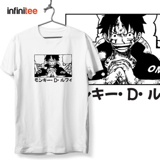 One Pieceอินฟินิทกัปตันลูฟี่อะนิเมะ Tshirt สําหรับผู้ชายผู้หญิงในเสื้อยืดสีขาวท็อปส์ซูเสื้อเสื้ @05