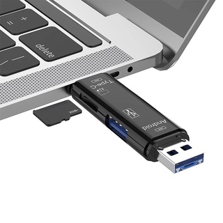 5 In 1 อะแดปเตอร์การ์ดรีดเดอร์ USB 2.0 Type-C USB Tf OTG อเนกประสงค์ อุปกรณ์เสริม สําหรับโทรศัพท์มือถือ