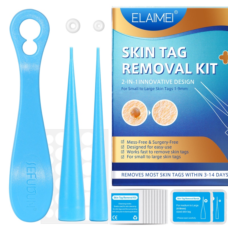 Kelln Skin Tag Removal Kit 2-in-1 - Safe for Small to Large 1mm - 9mm Skin Tags for Most Body