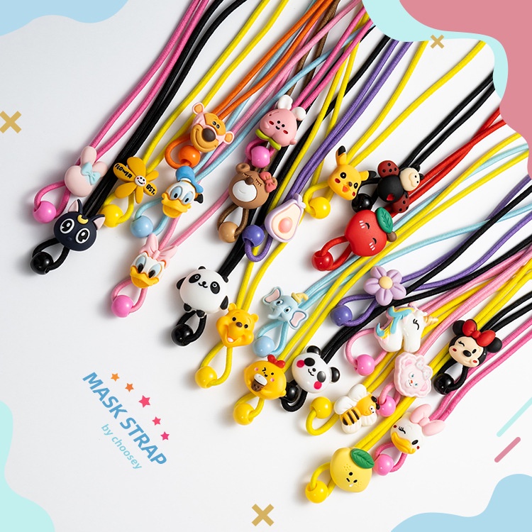 2 IN 1 สายคล้องคอ พร้อมตะขอ ปรับได้ สําหรับหน้ากากอนามัย ฮิญาบ แว่นตา สําหรับเด็ก - รูปที่ 2