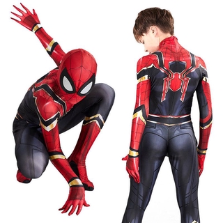 ชุดจั๊มสูทคอสเพลย์ Spider-Man Iron Spiderman สําหรับแต่งคอสเพลย์