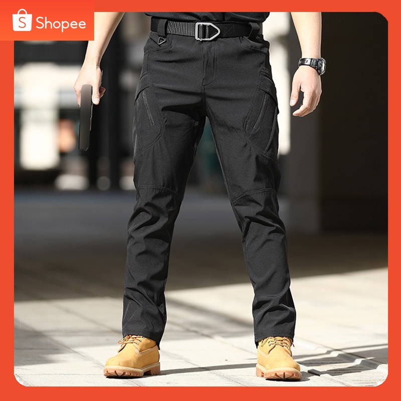 ZITY 🔥S-5XL🔥กางเกงคาโก้ ix9 รุ่นเนื้อผ้ายืดหยุ่น กางเกงทำงานลำลอง ผ้า Ripstop กันน้ำ มีกระเป๋าเยอะ
