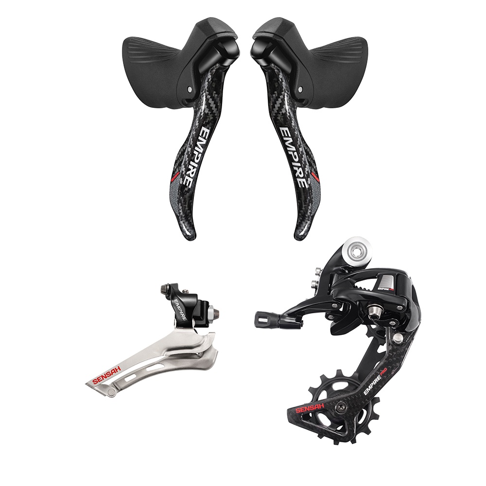 SENSAH รุ่นล่าสุด carbon fibre EMPIRE 2x11 ความเร็ว 22s Road Bike Groupset Shifters + สับจานหลังด้าน