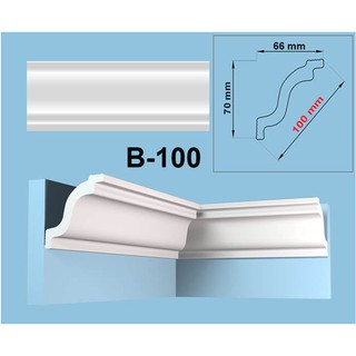 บัวโฟมฝ้าเพดาน  CROWN MOLDING/CORNICE B-100/40 (80M/BOX) POLYSTYRENE FOAM