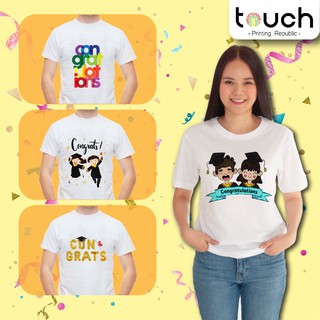 เสื้อยืดพิมพ์ลาย Congratulations tFactory เสื้อแสดงความยินดี ภาพสกรีนคมชัด ผ้านุ่ม ใส่สบาย ไม่บาง ไม่โป๊