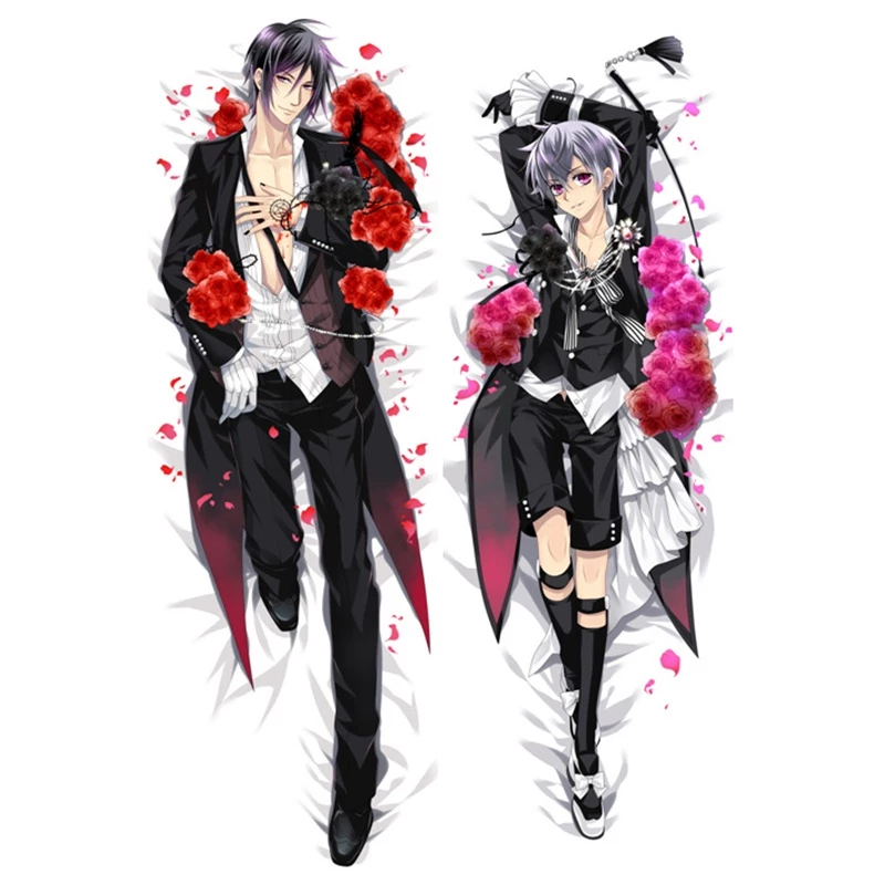 ปลอกหมอนบอดี้ Ciel Phantomhive บัตเลอร์สีดำ 60x180 ซม. ผ้า Peachskin thumbnail 3