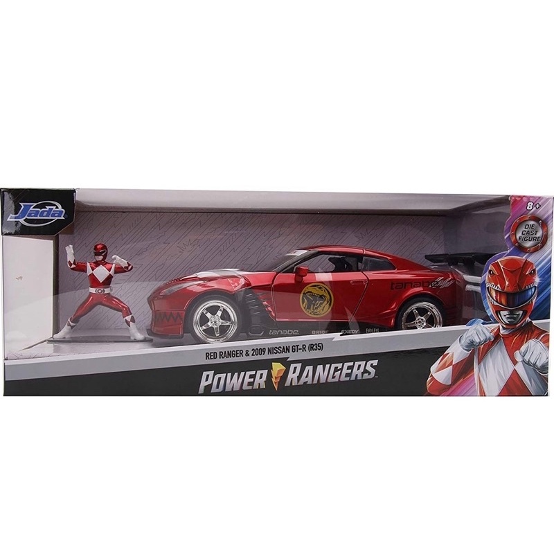 1:24 Red Ranger &amp; 2009 Nissan GT-R (R35) (Power Rangers) [JADA]