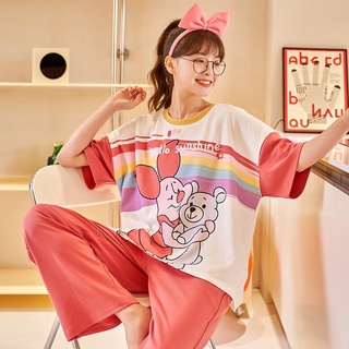 พร้อมส่ง ชุดนอนลายพิกเล็ต หมูสีชมพูสุดคิ้วท์ น่ารักอะไรเบอร์นั้น