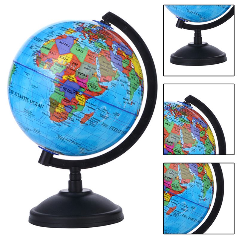 5.57in English Globe with Stand 360 Degree Rotation Geography Teaching Globe