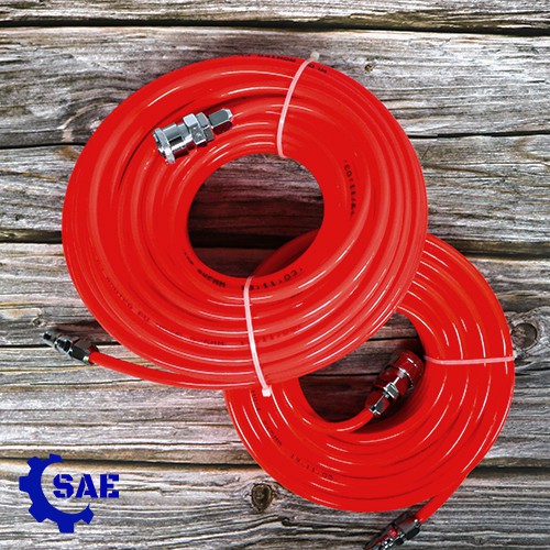 SAE สายลม PU 10 - 15 - 20 - 30 เมตร 5 x 8 มม. ม้วน พร้อมคอปเปอร์ มี 4 ขนาดให้เลือก M