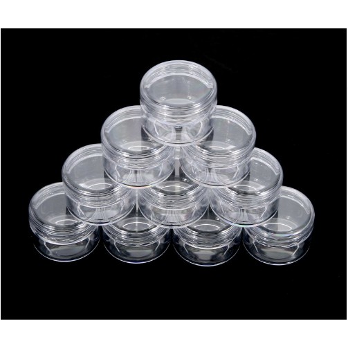 1 ชิ้นหม้อ ps ไหที่ว่างเปล่า 5gr ใสเล็บธรรมชาติขวดคอนเทนเนอร์ 5 กรัม 5 กรัม gr กรัม